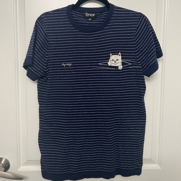 RipNDip striped cat T-shirt - Picture 1 of 5